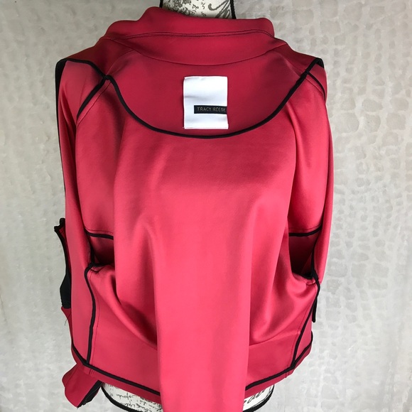 Tracy Reese Pink Jacket Lace Up Back Zip Sleeve M - Picture 4 of 8